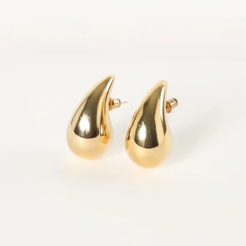 Teardrop Stud Earring - Picture 2 of 13